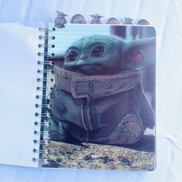 NWOT Star Wars The Mandalorian Baby Yoda - Spiral Journal Notebook w/ Bookmarks - Picture 6 of 16